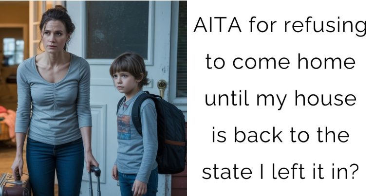 AITA for refusing to come home until my house is back to the state I left it in?