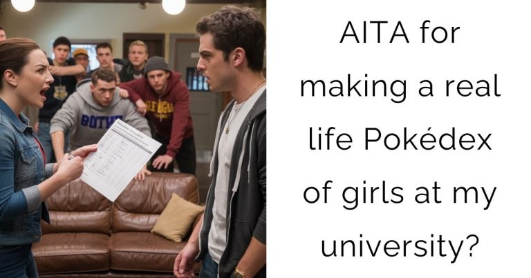 AITA for making a real life Pokédex of girls at my university?