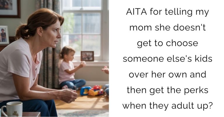AITA for telling my mom she doesn’t get to choose someone else’s kids over her own and then get the perks when they adult up?