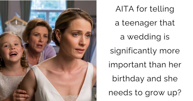 AITA for telling a teenager that a wedding is significantly more important than her birthday and she needs to grow up?