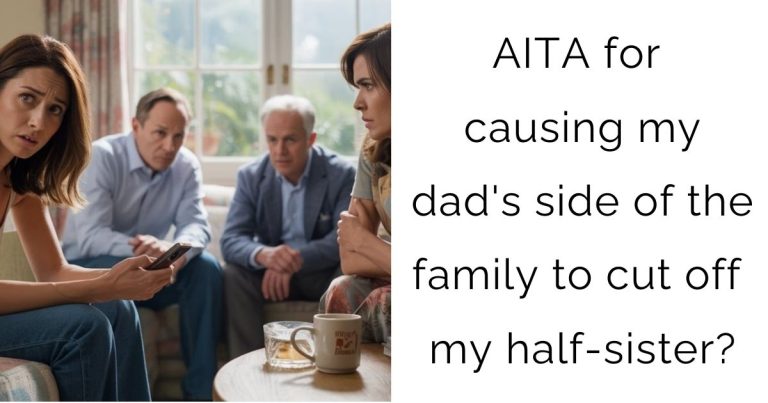 AITA for causing my dad’s side of the family to cut off my half-sister?