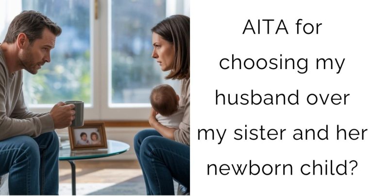 AITA for choosing my husband over my sister and her newborn child?