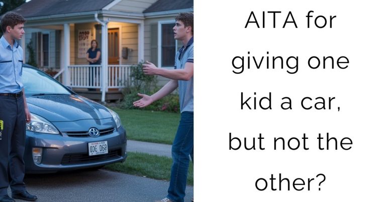 AITA for giving one kid a car, but not the other?