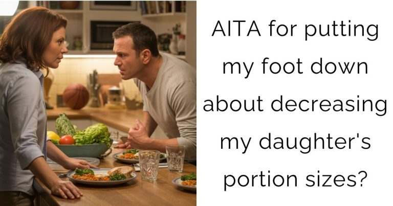 AITA for putting my foot down about decreasing my daughter’s portion sizes?