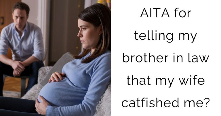 AITA for telling my brother in law that my wife catfished me?