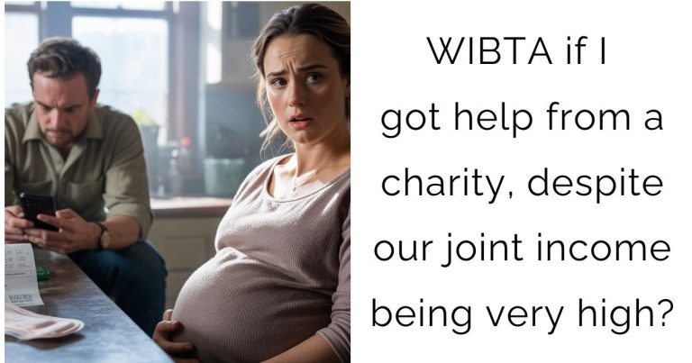 WIBTA if I got help from a charity, despite our joint income being very high?