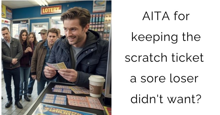 AITA for keeping the scratch ticket a sore loser didn’t want?