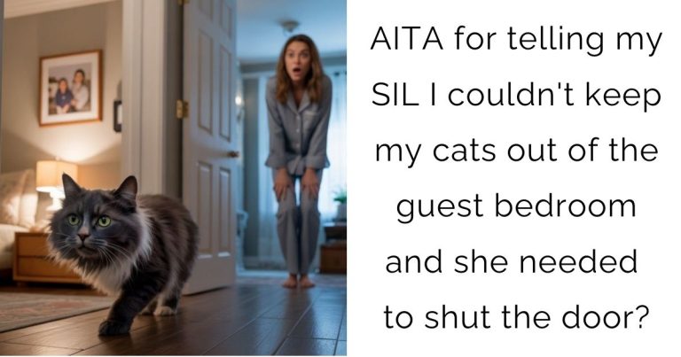 AITA for telling my SIL I couldn’t keep my cats out of the guest bedroom and she needed to shut the door?