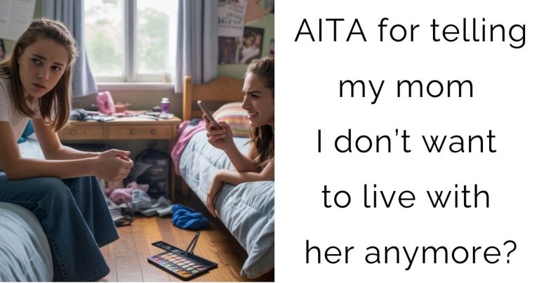 AITA for telling my mom I don’t want to live with her anymore?