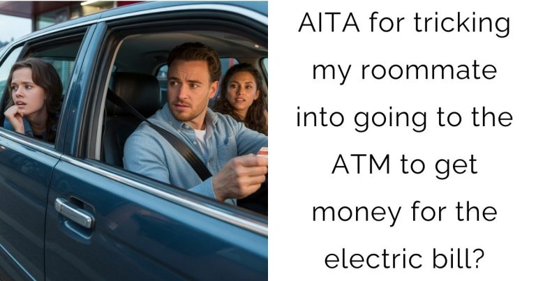AITA for tricking my roommate into going to the ATM to get money for the electric bill?