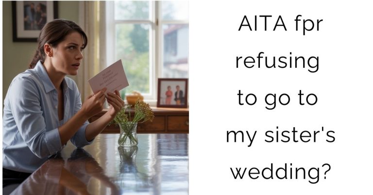AITA fpr refusing to go to my sister’s wedding?