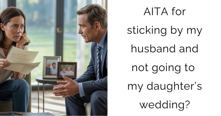 AITA for sticking by my husband and not going to my daughter’s wedding?