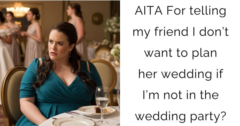 AITA For telling my friend I don’t want to plan her wedding if I’m not in the wedding party?