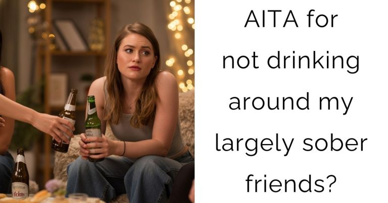 AITA for not drinking around my largely sober friends?