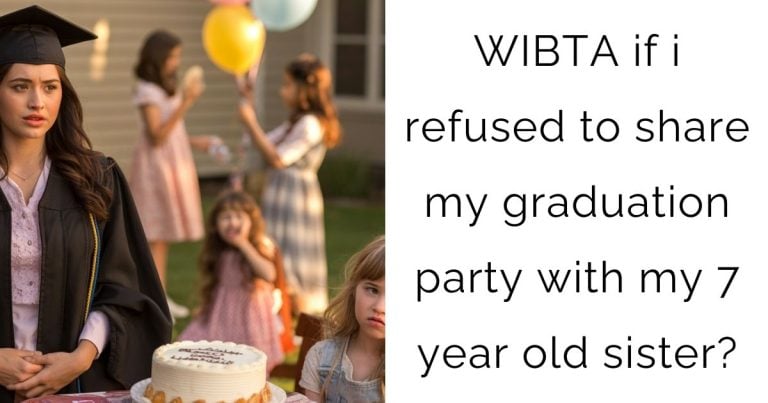 WIBTA if i refused to share my graduation party with my 7 year old sister?
