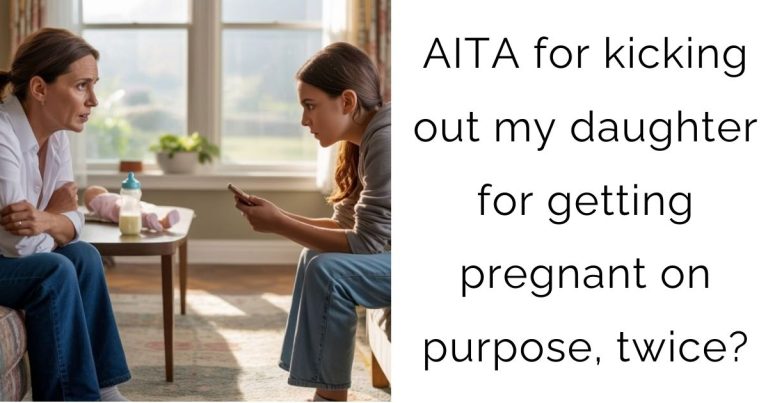 AITA for kicking out my daughter for getting pregnant on purpose, twice?
