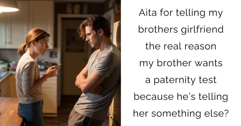 Aita for telling my brothers girlfriend the real reason my brother wants a paternity test because he’s telling her something else?