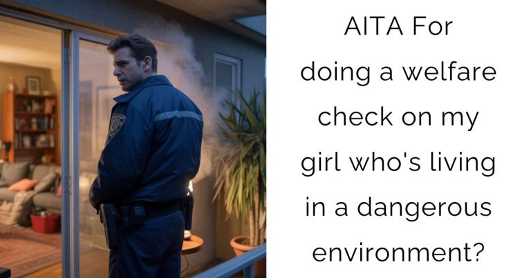 AITA For doing a welfare check on my girl who’s living in a dangerous environment?