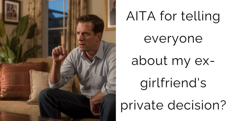 AITA for telling everyone about my ex-girlfriend’s private decision?