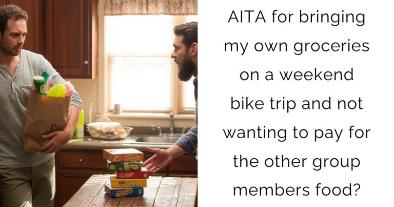 AITA for bringing my own groceries on a weekend bike trip and not wanting to pay for the other group members food?