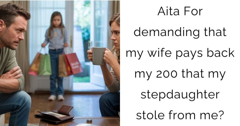 Aita For demanding that my wife pays back my 200 that my stepdaughter stole from me?