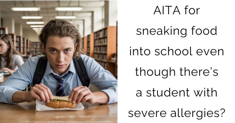 AITA for sneaking food into school even though there’s a student with severe allergies?