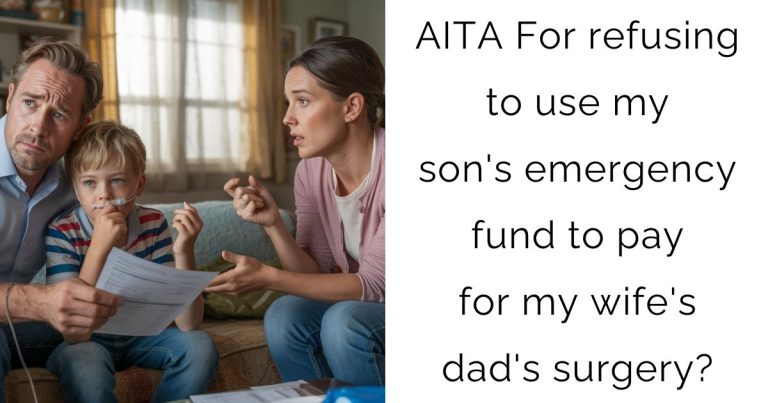 AITA For refusing to use my son’s emergency fund to pay for my wife’s dad’s surgery?