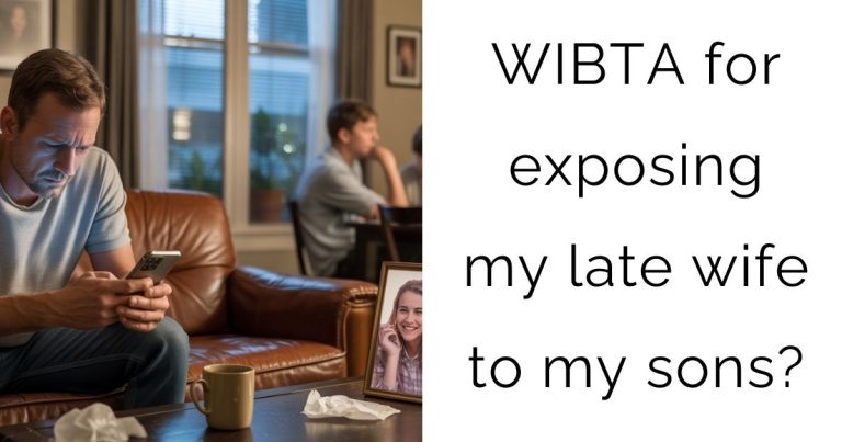 WIBTA for exposing my late wife to my sons?