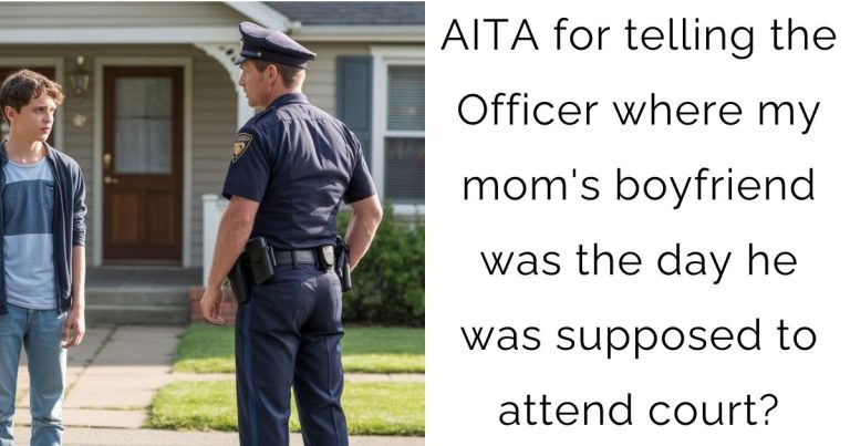 AITA for telling the Officer where my mom’s boyfriend was the day he was supposed to attend court?