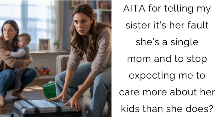 AITA for telling my sister it’s her fault she’s a single mom and to stop expecting me to care more about her kids than she does?