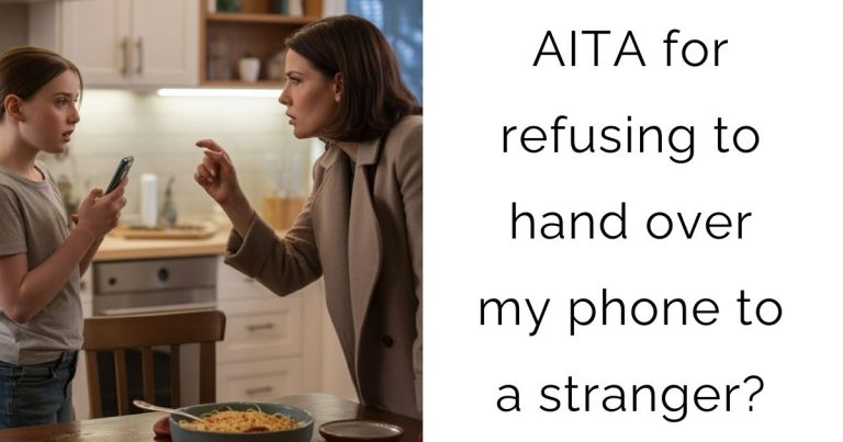 AITA for refusing to hand over my phone to a stranger?