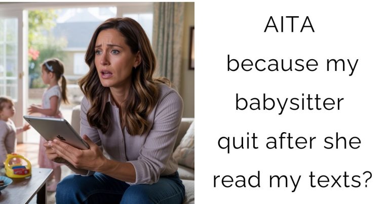 AITA because my babysitter quit after she read my texts?