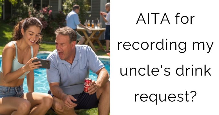 AITA for recording my uncle’s drink request?