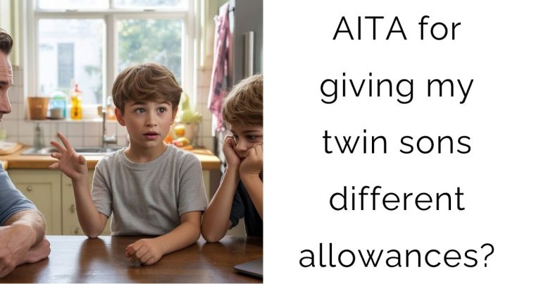 AITA for giving my twin sons different allowances?