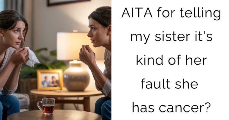 AITA for telling my sister it’s kind of her fault she has cancer?