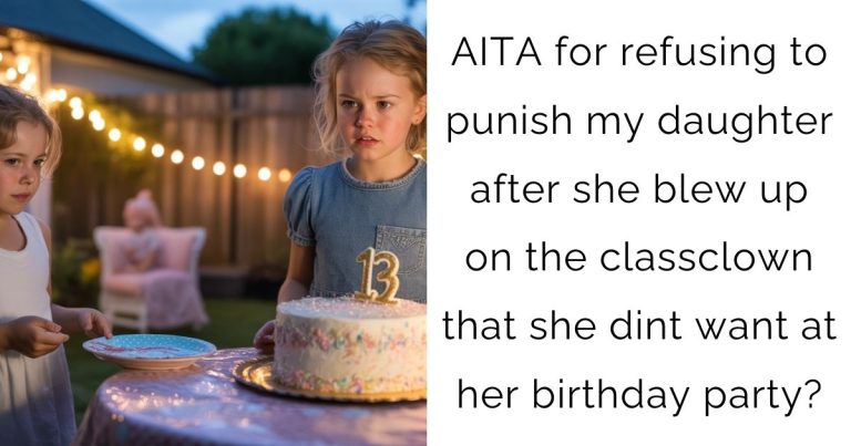AITA for refusing to punish my daughter after she blew up on the classclown that she dint want at her birthday party?