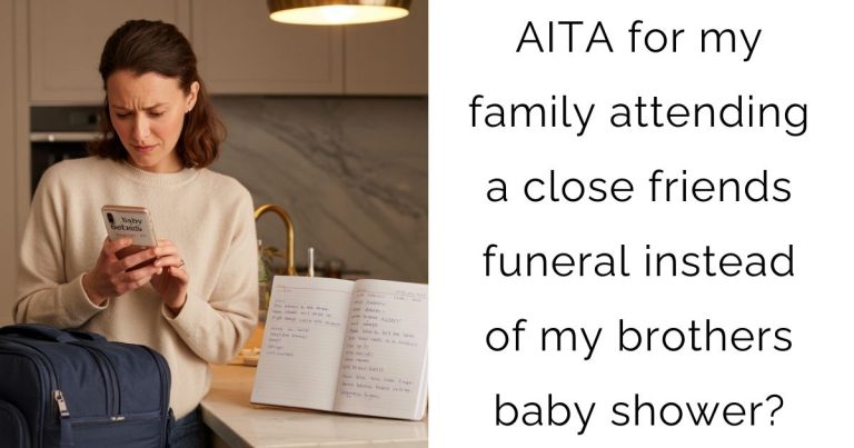 AITA for my family attending a close friends funeral instead of my brothers baby shower?