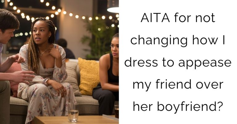 AITA for not changing how I dress to appease my friend over her boyfriend?