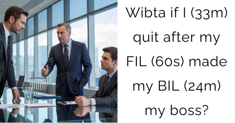 Wibta if I (33m) quit after my FIL (60s) made my BIL (24m) my boss?