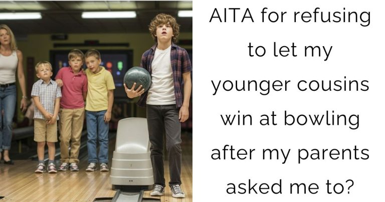 AITA for refusing to let my younger cousins win at bowling after my parents asked me to?