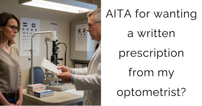 AITA for wanting a written prescription from my optometrist?