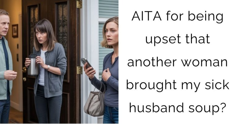 AITA for being upset that another woman brought my sick husband soup?