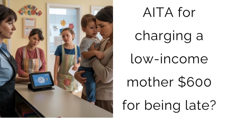 AITA for charging a low-income mother $600 for being late?