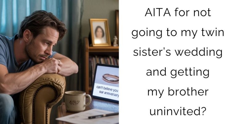 AITA for not going to my twin sister’s wedding and getting my brother uninvited?