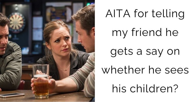 AITA for telling my friend he gets a say on whether he sees his children?