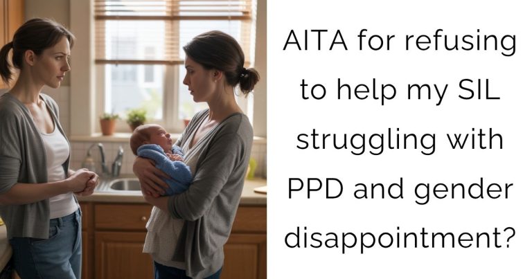 AITA for refusing to help my SIL struggling with PPD and gender disappointment?