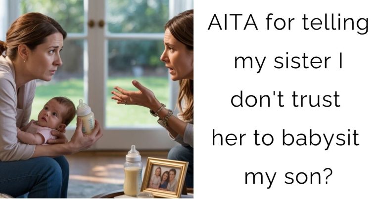 AITA for telling my sister I don’t trust her to babysit my son?