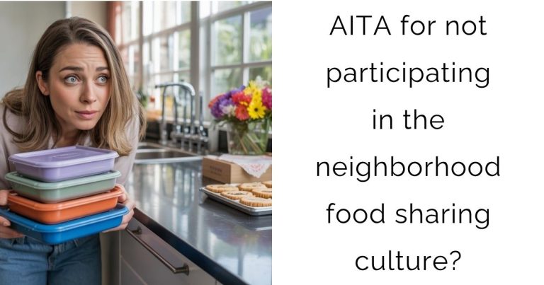 AITA for not participating in the neighborhood food sharing culture?