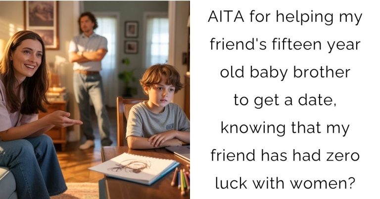 AITA for helping my friend’s fifteen year old baby brother to get a date, knowing that my friend has had zero luck with women?