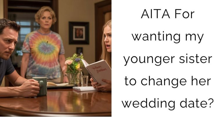 AITA For wanting my younger sister to change her wedding date?